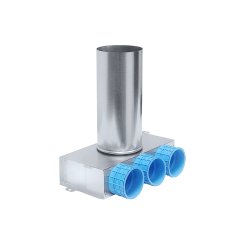 Skrzynka rozprężna do rekuperacji 3x75/160 mm IPX Premium do anemostatu – uszczelki gratis
