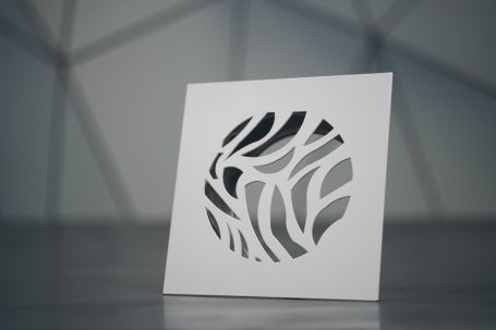 Anemostat dekoracyjny kwadratowy Ø125 Zebra #1