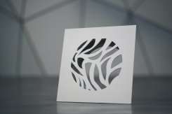 Anemostat dekoracyjny kwadratowy Ø160 Zebra