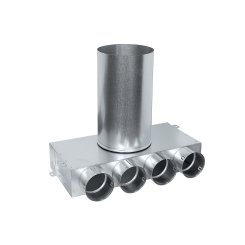 Skrzynka rozprężna do rekuperacji 4x75/160 mm IPX Premium do anemostatu – uszczelki gratis