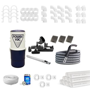 Odkurzacz centralny Power Vac 1600W + zestaw montażowy na 5 gniazd + wąż max 9 mb #1